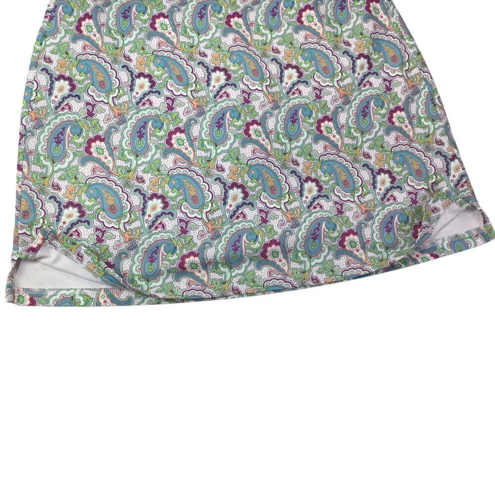 Peter Millar Skort E4 Wicking 50+ UPF Paisley Size Small Pockets Golf Pickleball - Picture 2 of 7
